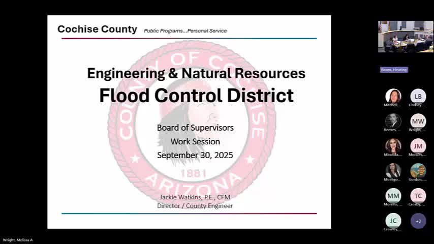 Flood Control District Discusses Wilcox Watershed Study and Future Projects in Bisbee