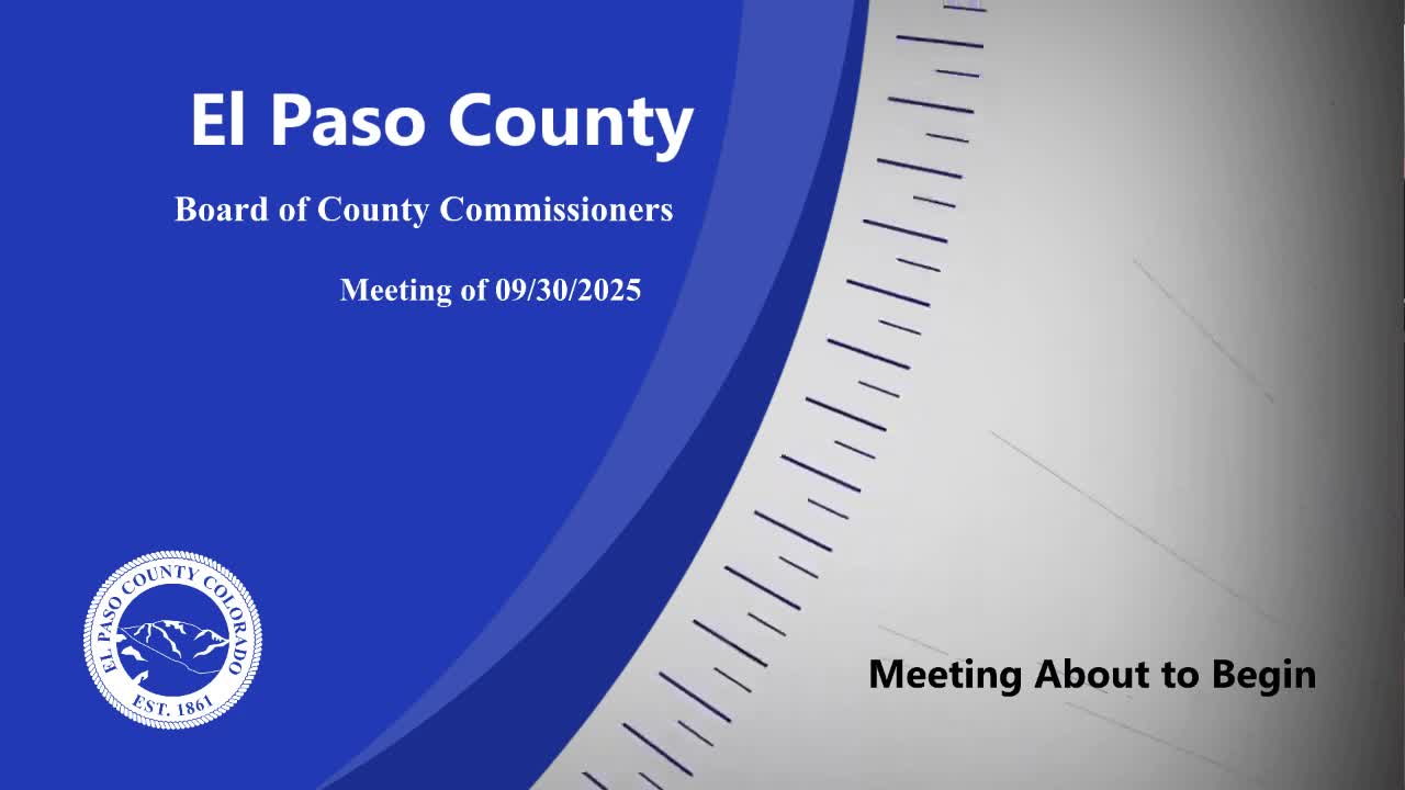 El Paso County Commissioners Discuss Public Safety Funding and Community Engagement