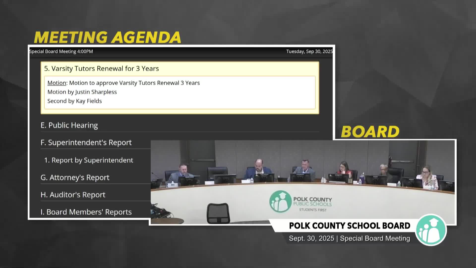 Polk County School Board Approves One-Year Renewal for Varsity Tutors Program