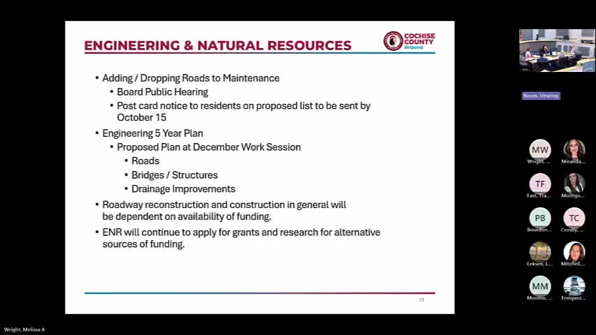 Cochise County Discusses Transportation Improvements and Bridge Replacements in Upcoming Plans