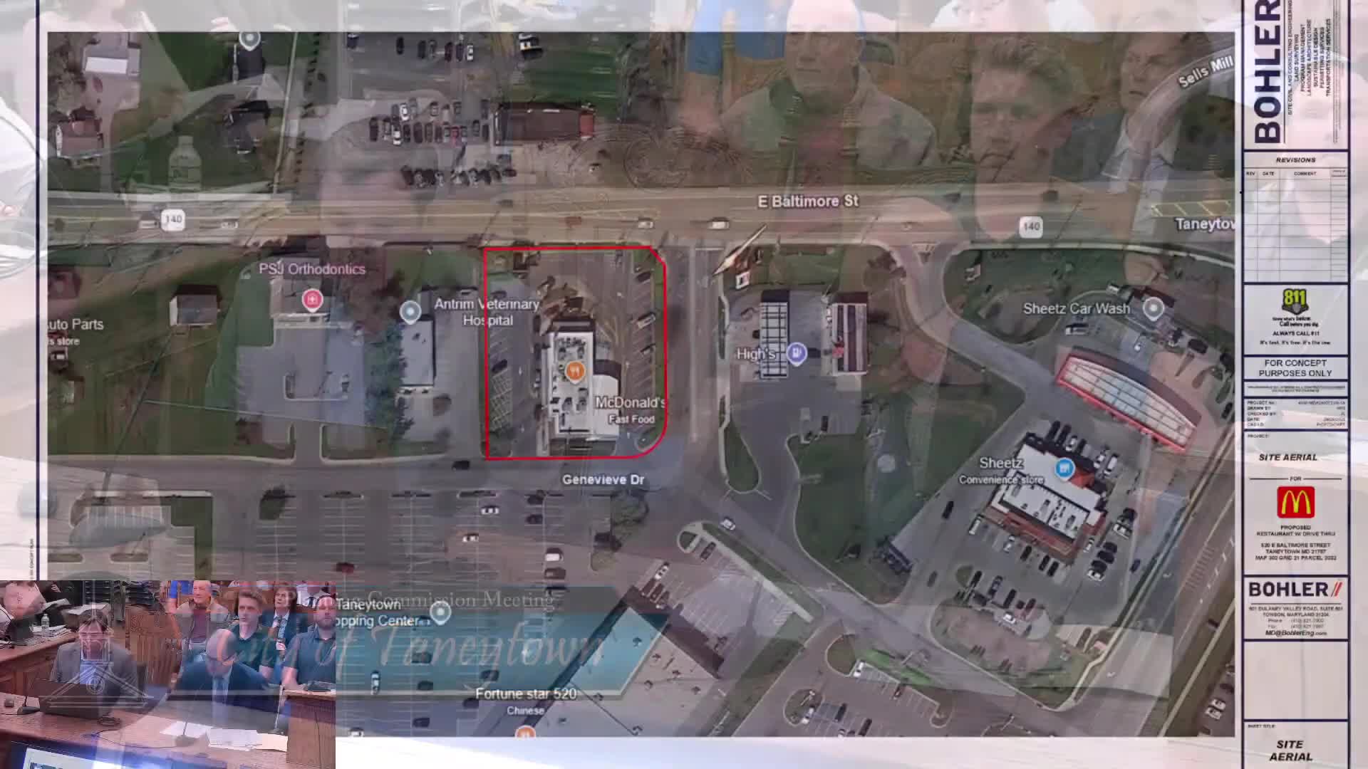 Taneytown Planning Commission Reviews McDonald's Redesign and Parking Variance Request