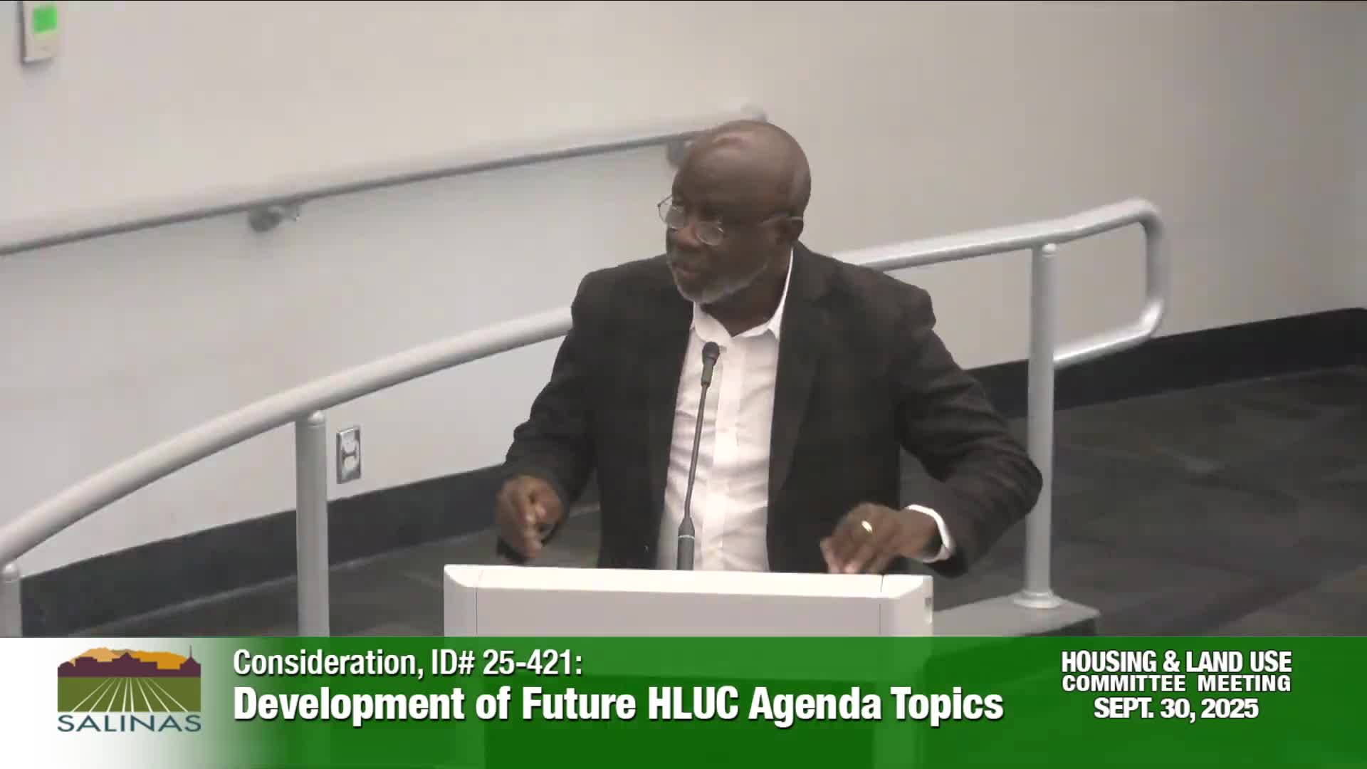 Housing Committee Discusses Future Presentations and Community Advisory Group Formation