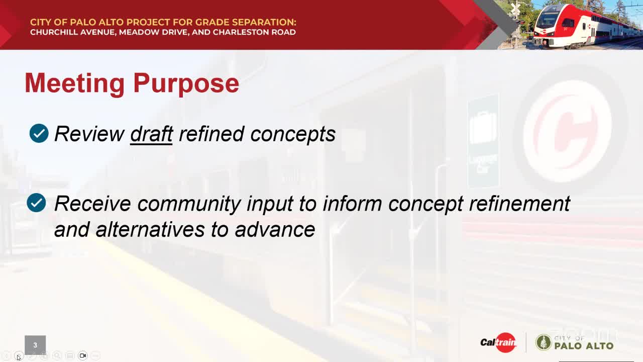 Community Reviews Draft Proposals for Meadow and Charleston Road Crossings Today