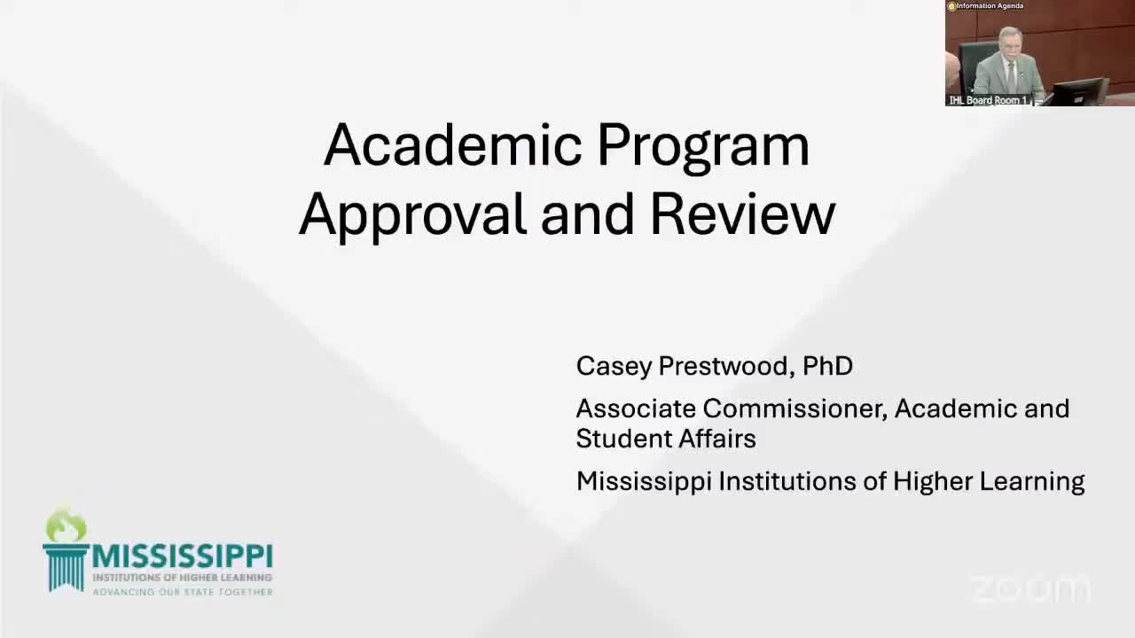 Board staff outlines academic program approval and productivity-review process and thresholds