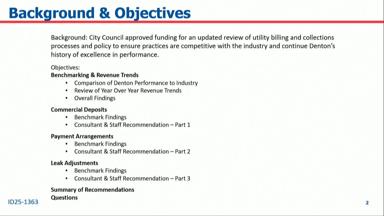 Denton Council Approves Funding for Review of Billing and Collections Processes