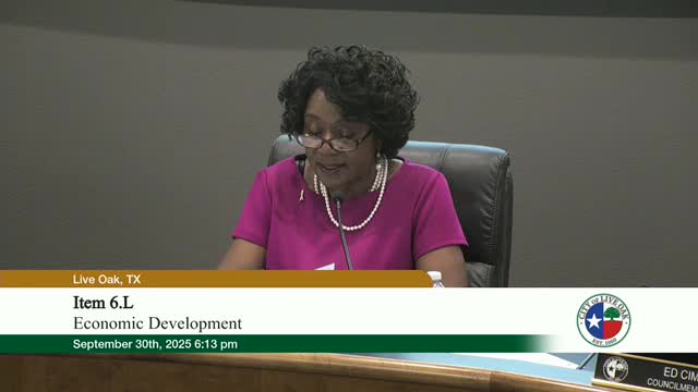 Live Oak EDC recommends $2.40 million in FY2025–26 expenditures to city council after public hearings with no public comment