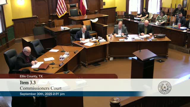 Ellis County Commissioners Approve Election Preparations for November 2025 Vote
