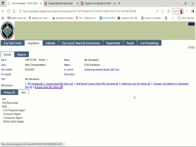 Jonesboro Council Evaluates Downtown Property Utilization for Police Station Relocation