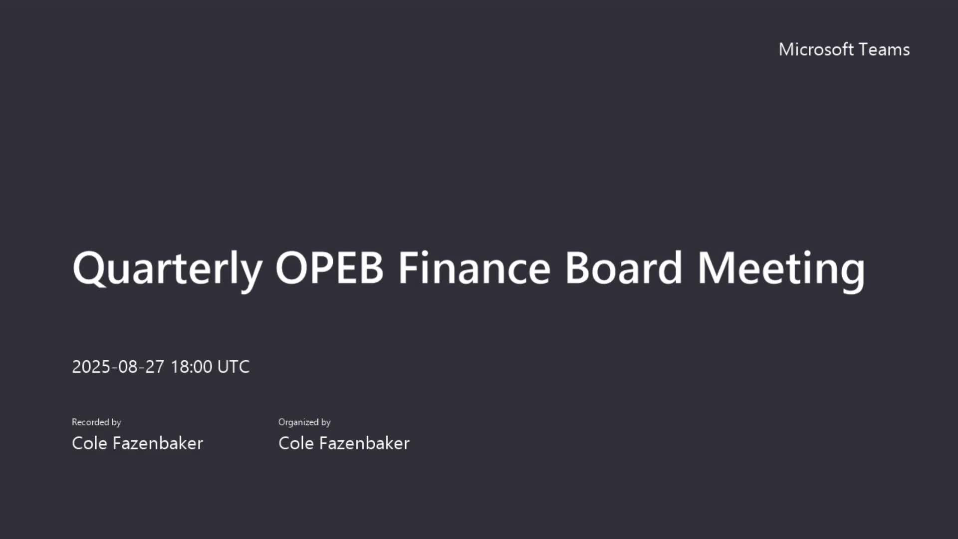 Leesburg OPEB Trust Finance Board Reviews Second Quarter Market Performance