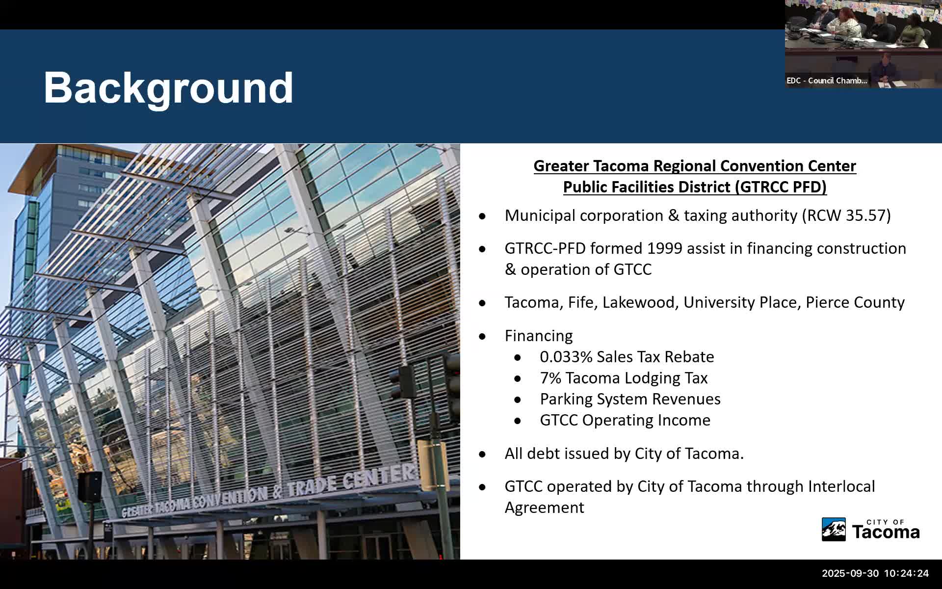 PFD Reports Tacoma Convention Center's Economic Growth Amid Event Strategy Shift