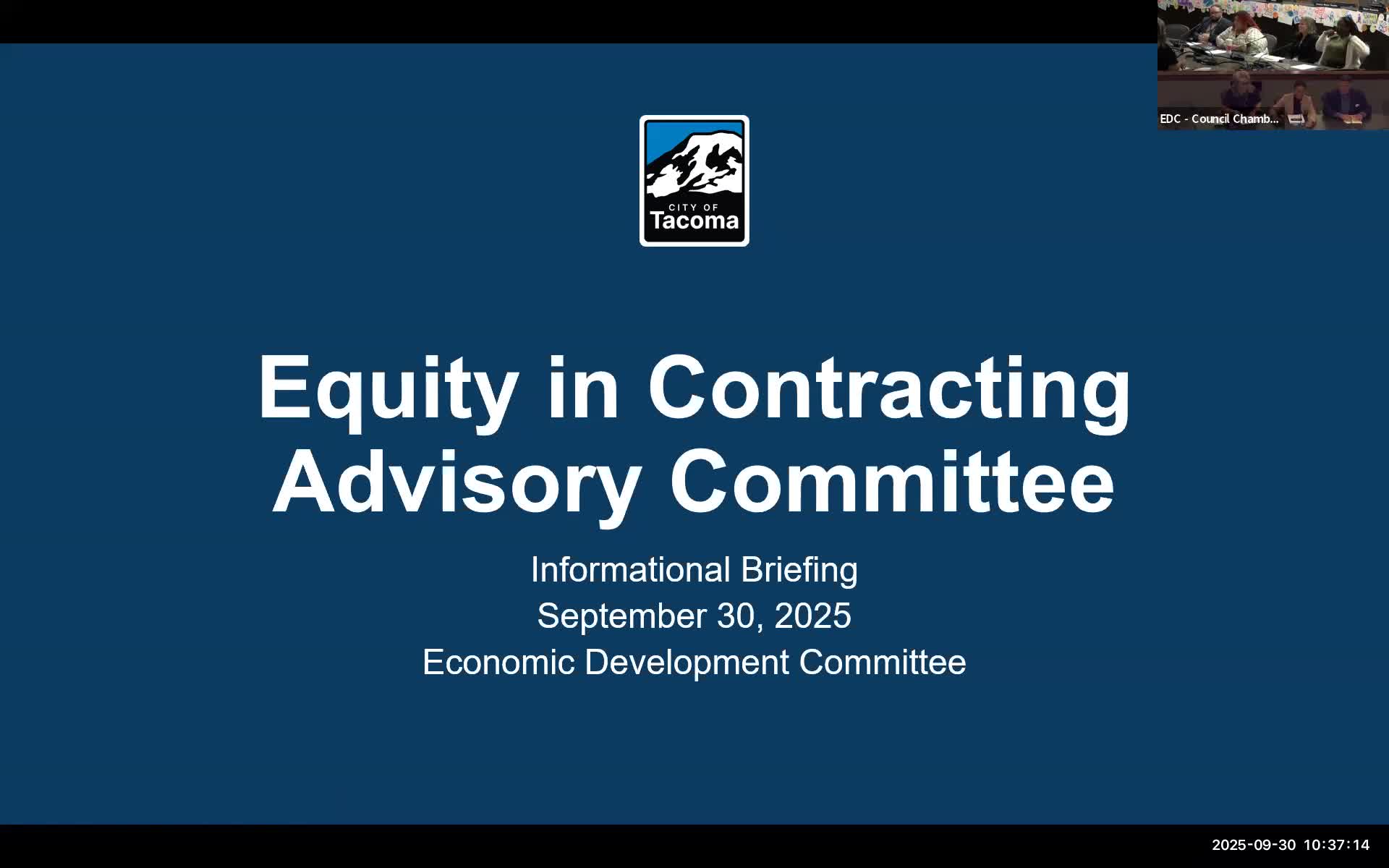 Tacoma equity and contracting advisory committee advances prompt‑payment work, outreach and performance dashboard