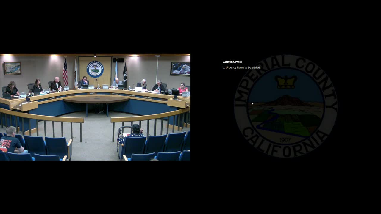 Votes at a glance: Imperial County Board actions on Sept. 30, 2025
