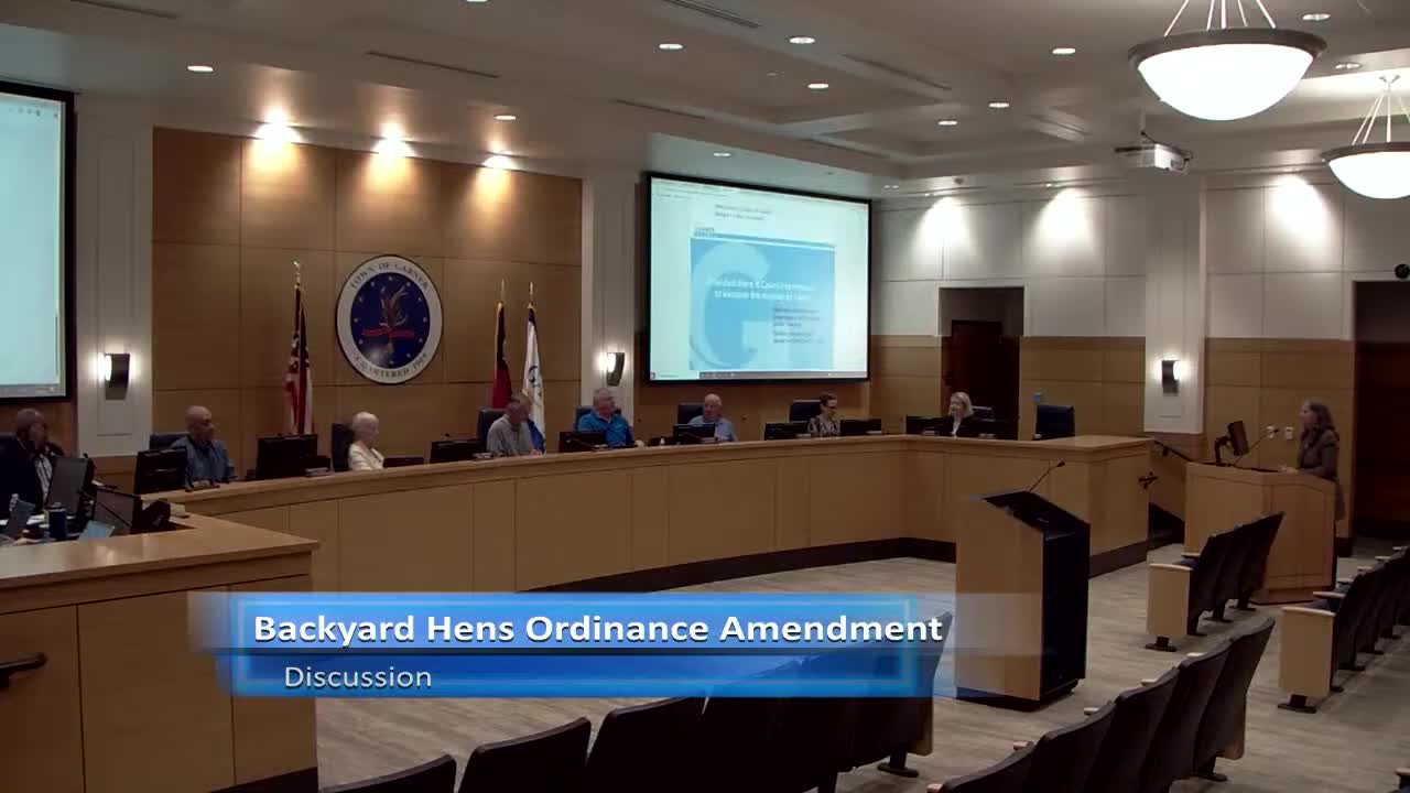 City Council Updates Backyard Chicken Ordinance and Reviews Development Activity Map