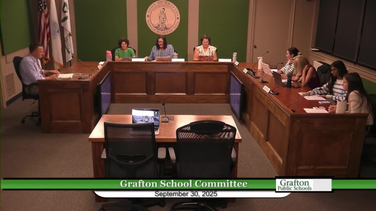 Frank Rothwell and Shauna Carlson present Grafton Schools operations update and facility enhancements