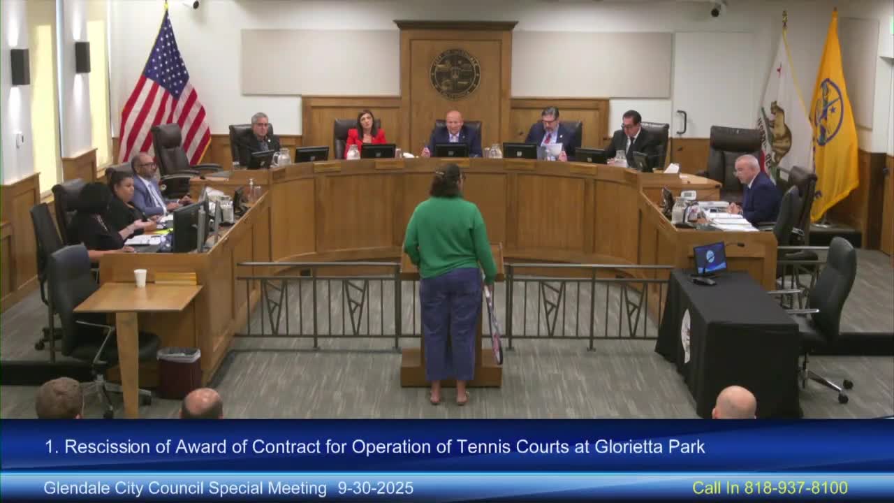 Glendale Council Faces Community Pressure Over Tennis Contract Controversy