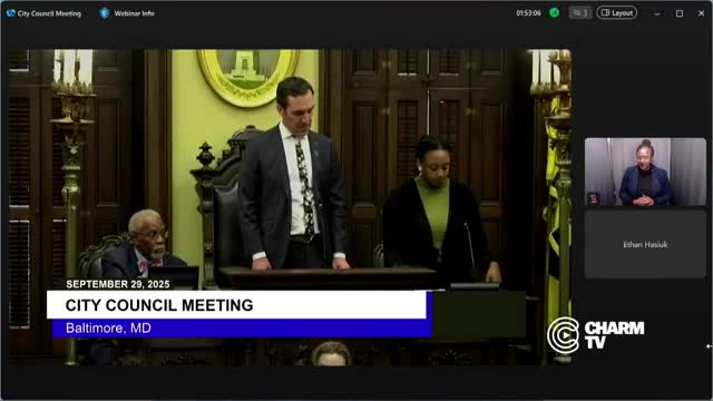 City Council Advances Bill 250084 to Close Portions of West Saratoga Street