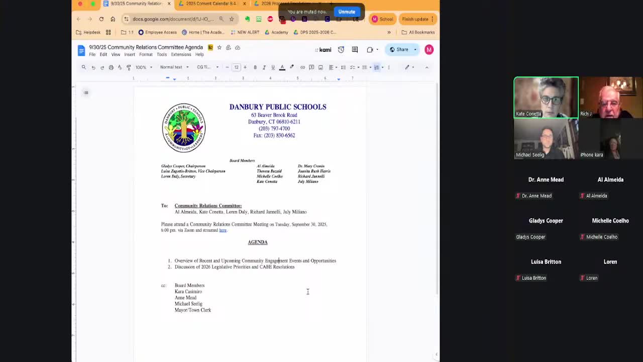 Danbury committee considers structured community feedback, flags open-meeting and scheduling constraints