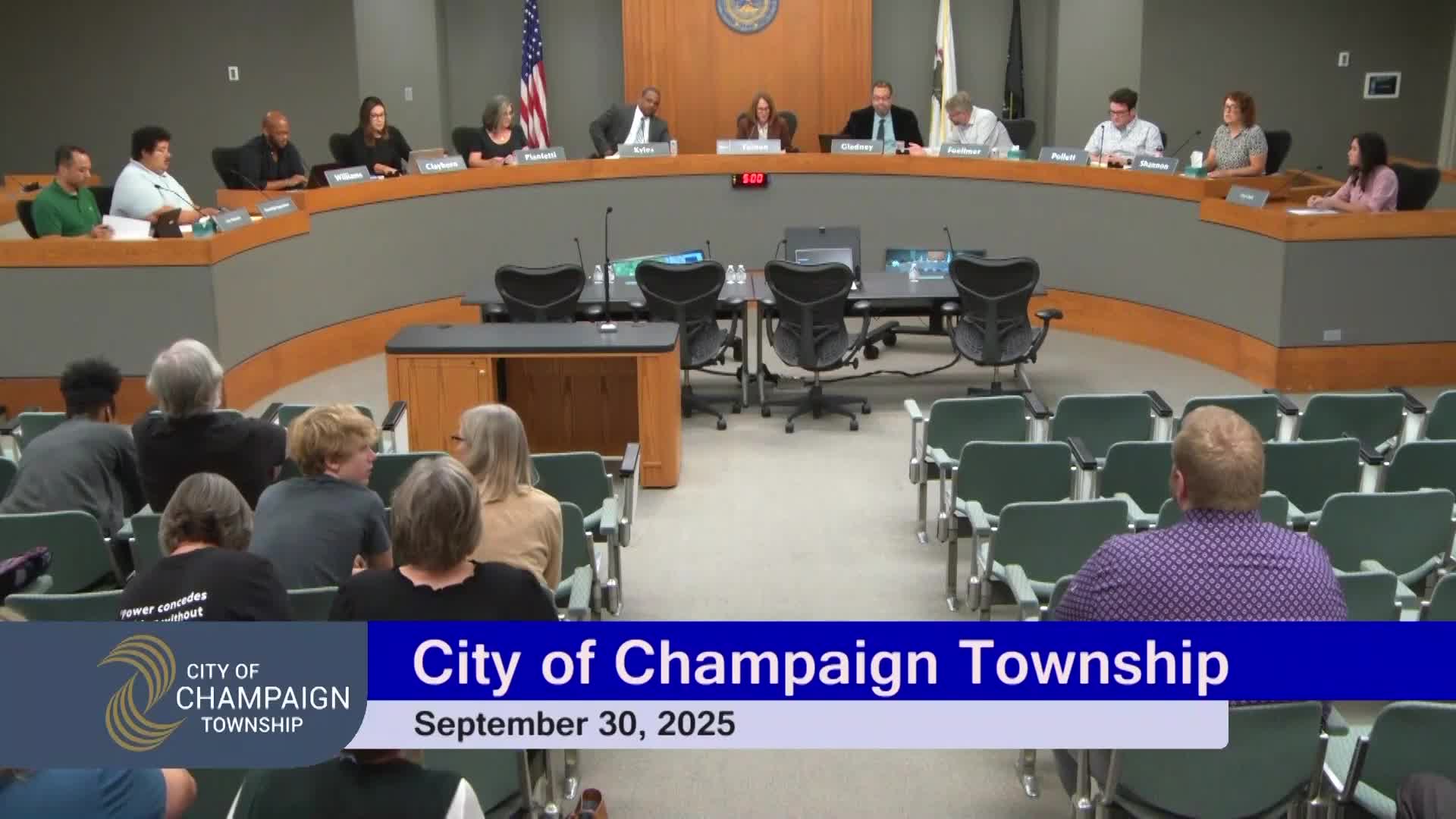Champaign Township Board Discusses Budget Concerns and Strides Shelter Leadership