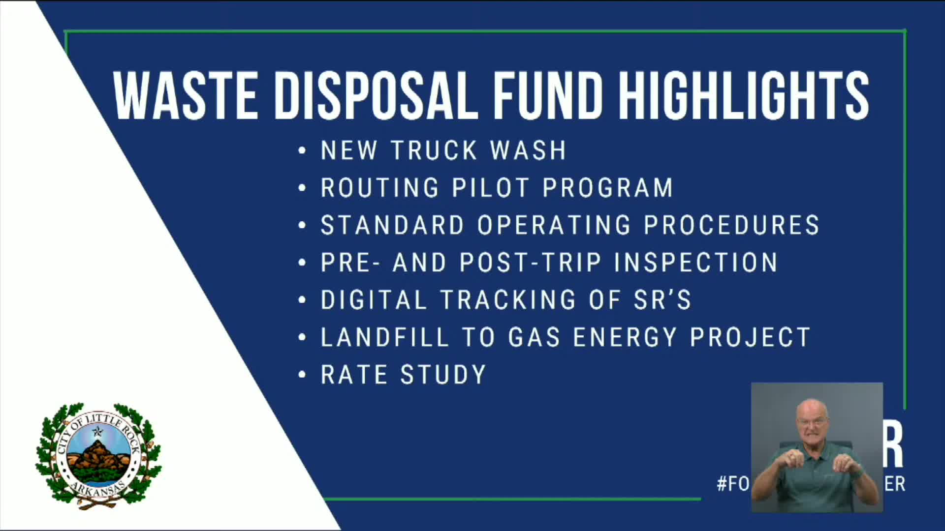 Public Works details landfill-to-energy project, debris collection plan and street maintenance priorities