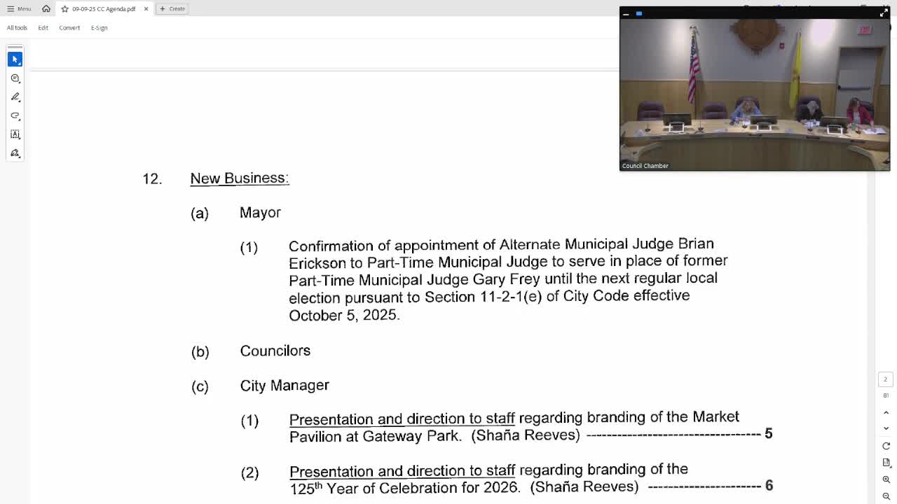 City council confirms Brian Erickson as alternate part-time municipal judge