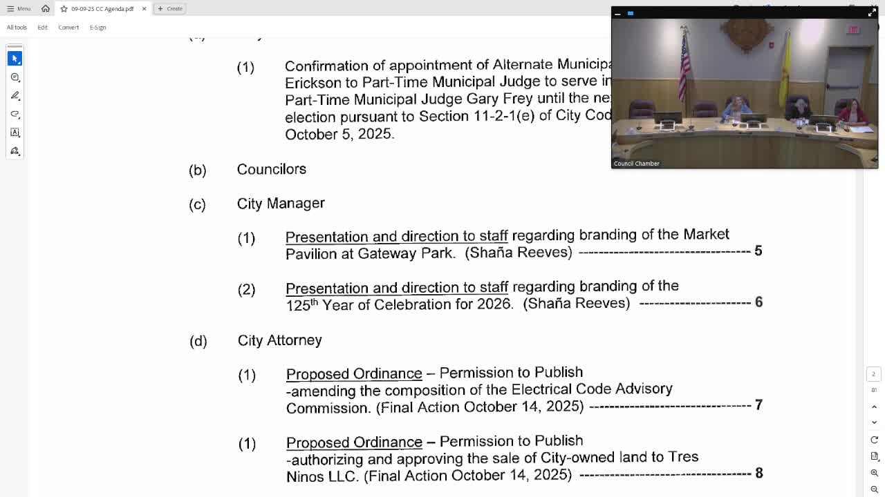 Council gives consensus on Market Pavilion branding; ribbon-cutting planned for late October