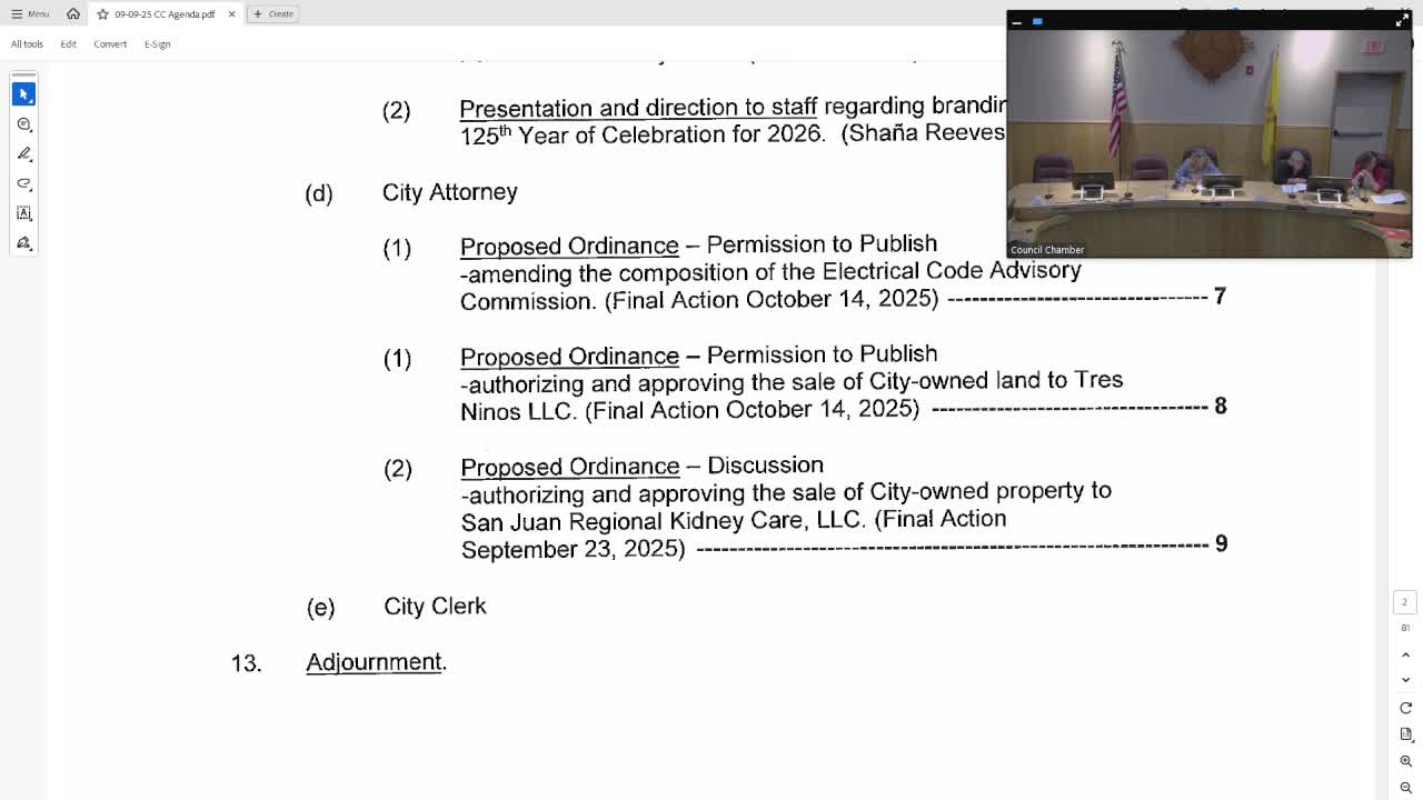 Council schedules final action on proposed sale of former public health building lot to San Juan Regional Kidney Care