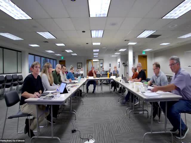 Edmonds planning board backs 2026–31 capital facilities plan, urges clearer project scoring and parks staffing funding