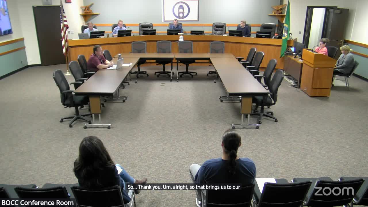 Clallam County commissioners unanimously approve consent agenda, grant renewals and regional MOU
