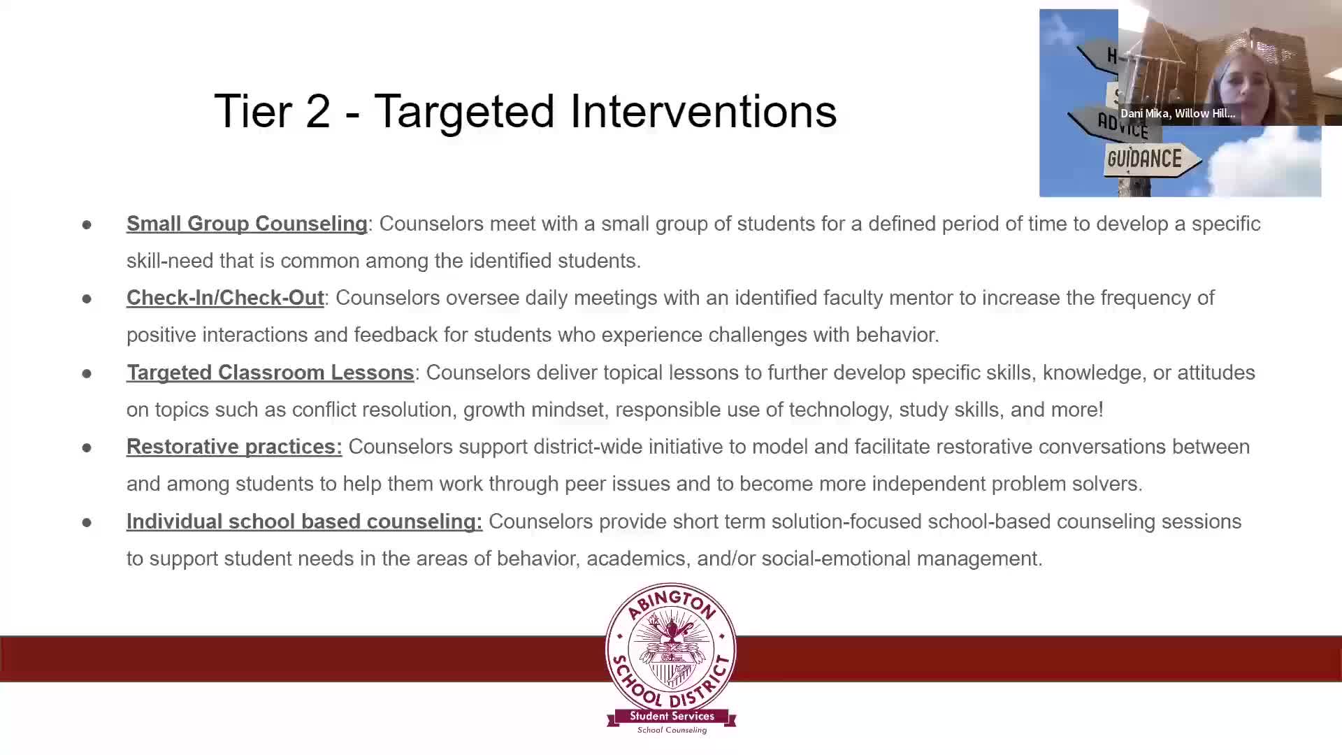 School Counselors Implement Daily Support System and Tiered Interventions for Student Success