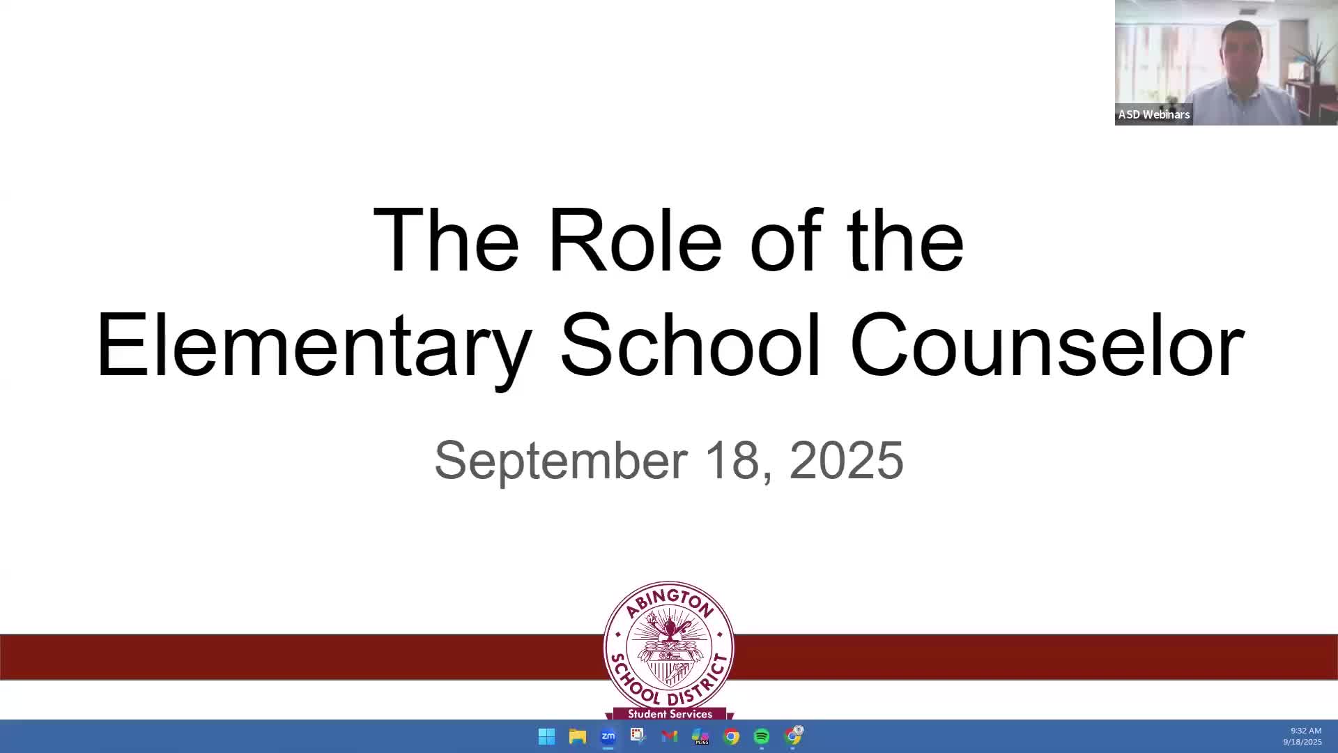 Elementary School Counselors Present Comprehensive Support Programs Across District