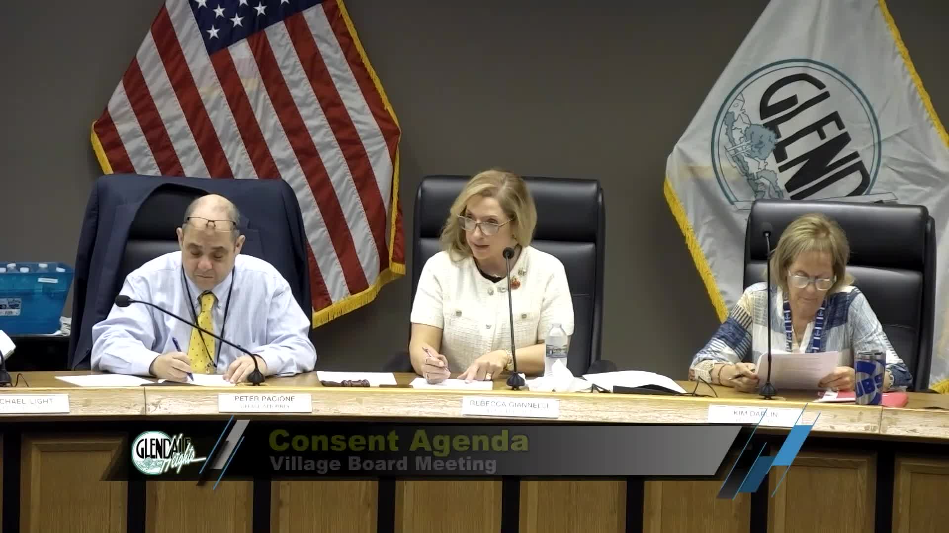 Glendale Heights board approves consent agenda including $2.34 million payroll and major public‑works pay requests