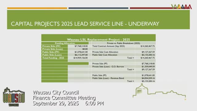 City Council Reviews $14M Lead Service Line Project and Infrastructure Budget Challenges