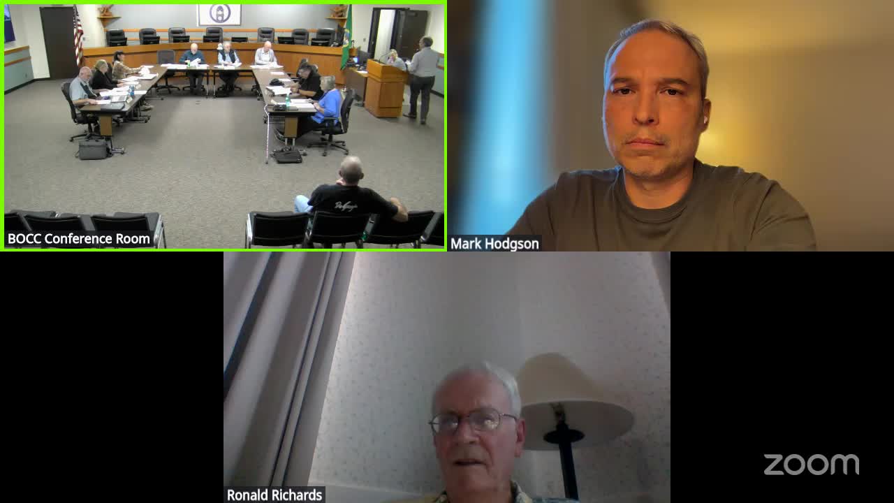 County administrator presents land-ownership survey showing large federal holdings, limited taxable acreage