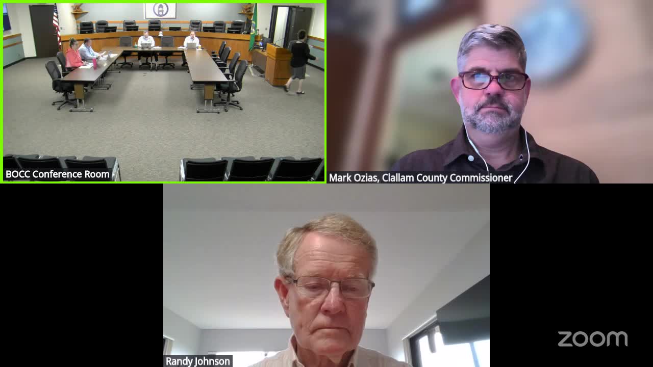 WSDOT details NOAA-funded shoreline work, fish‑barrier projects and Hood Canal bridge needs to Clallam County commissioners