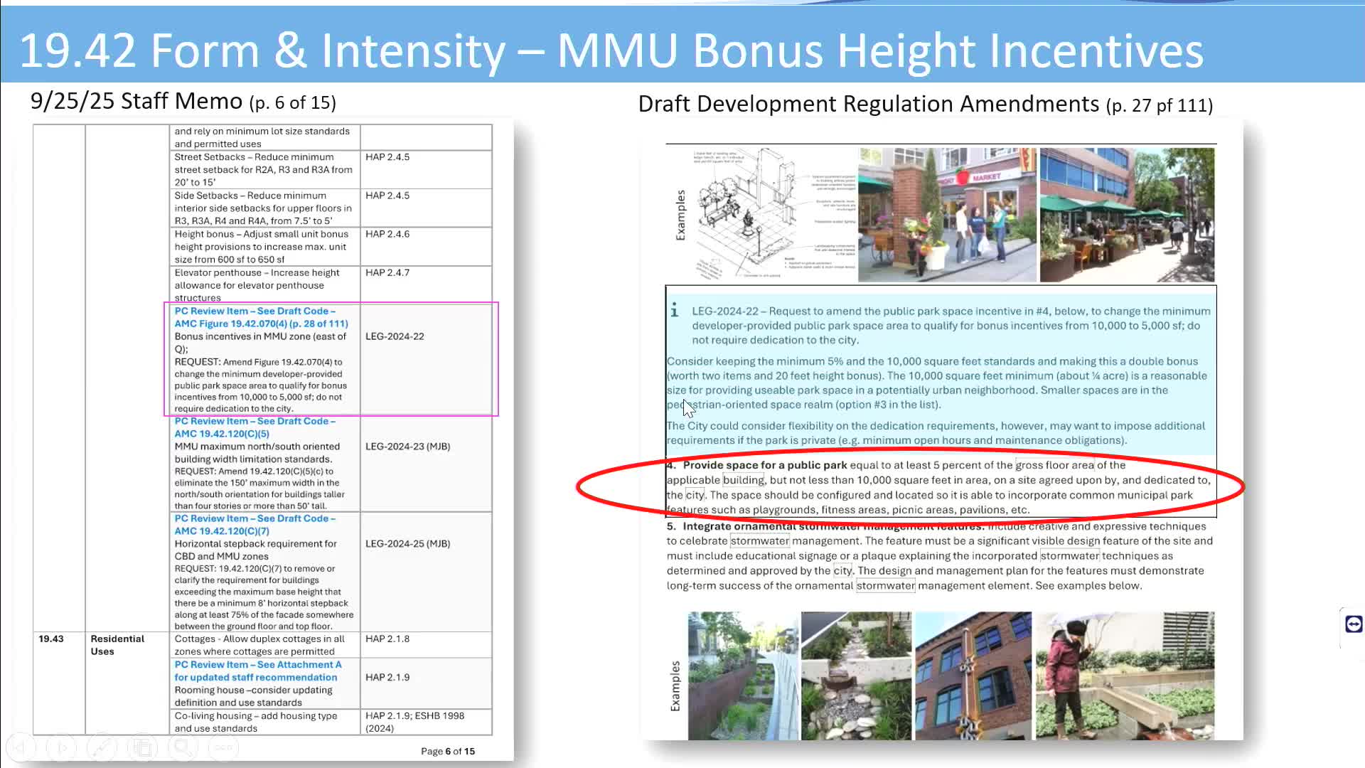 Planning commission reviews multiple proposed changes to Marine Mixed Use rules ahead of Oct. 22 hearing