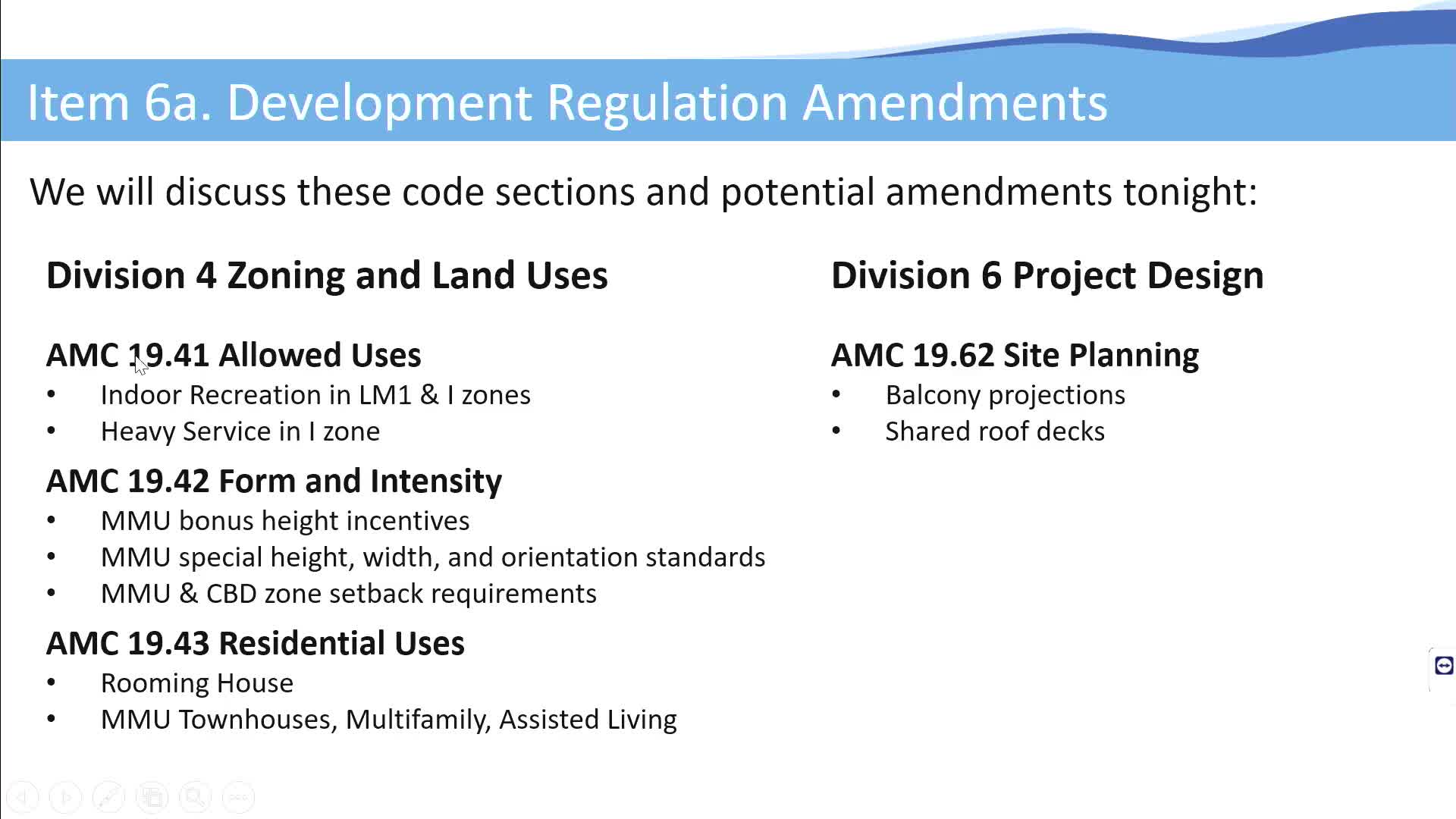 Planning Commission Discusses Indoor Recreation Proposals for Industrial Zones