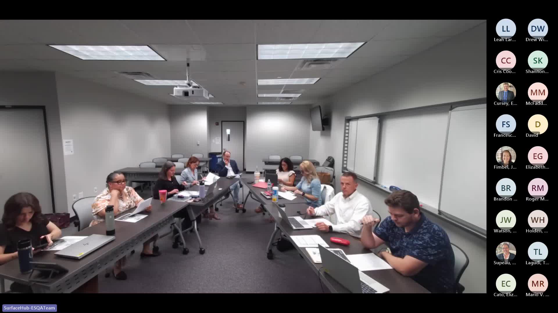 Ethan Kersey leads Disaster Recovery Management Program Evaluation Committee Meeting