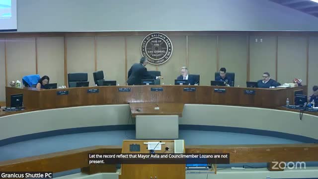 Baldwin Park City Council excuses mayor, recesses into closed session