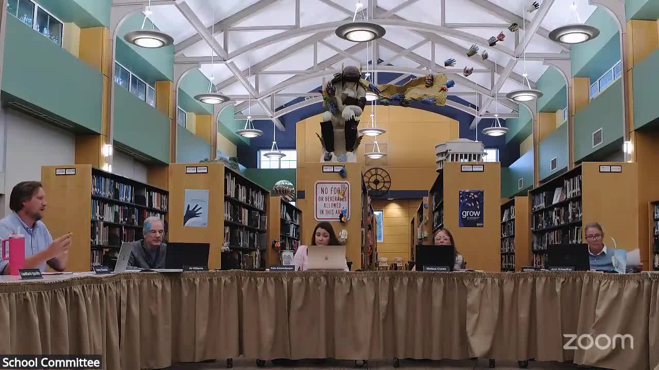 School committee discusses annual goals, communications plan and facilitator support for goal-setting