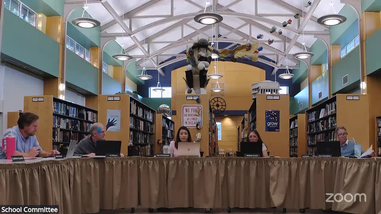 School committee reviews town charter draft, asks to add budget-monitoring language