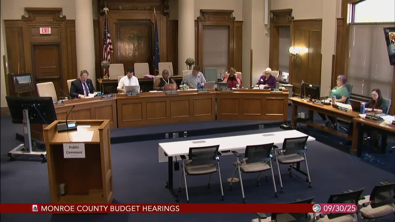 Monroe County Council Holds Public Hearing for 2026 Budgets of Multiple Districts