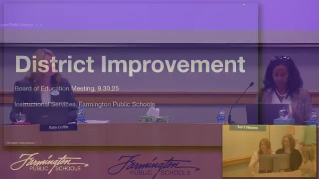 Farmington board hears multi-year literacy and math progress, plans deeper implementation supports
