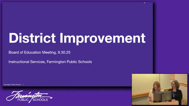Farmington Public Schools reviews literacy and math improvement strategies during board retreat