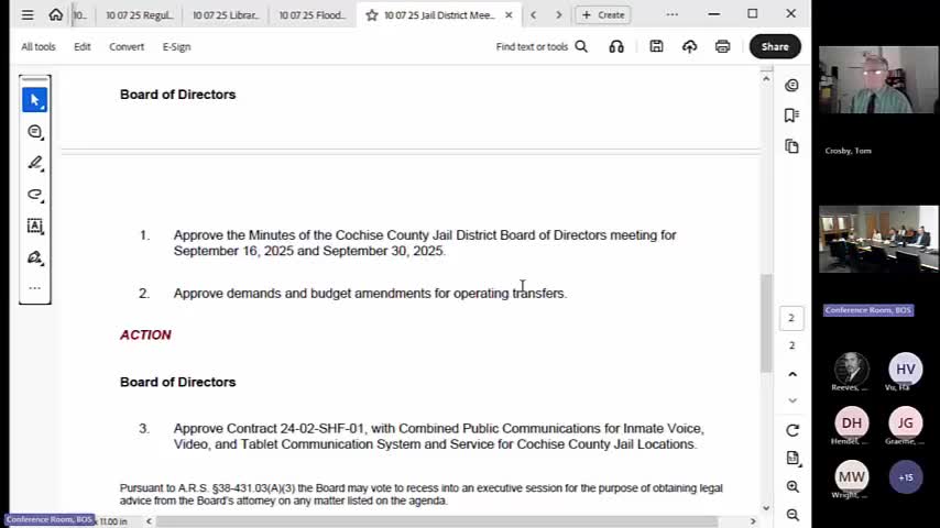 County Sheriff's Office extends grant agreements through 2027 and discusses election worker recruitment