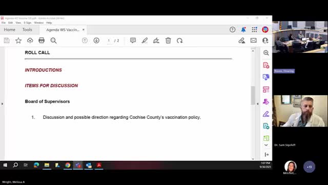 Cochise County Officials Discuss Contact Tracing and Vaccine Safety Concerns