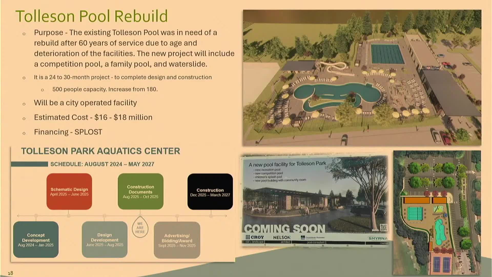 Smyrna to build new Tolleson outdoor aquatics center; Riverline splash pad nearing completion