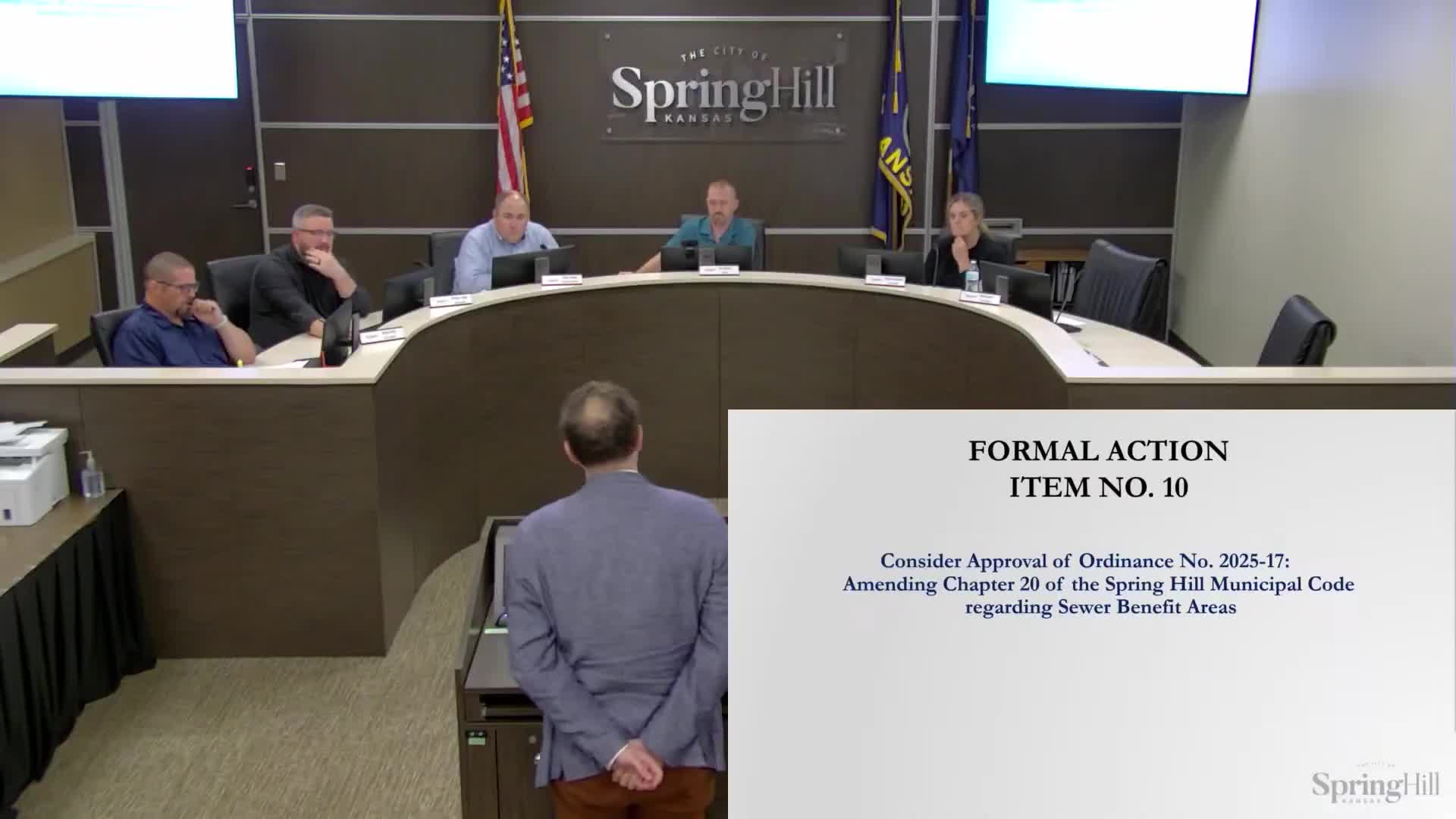 Council amends Chapter 20 to change timing and offsets for sewer benefit areas