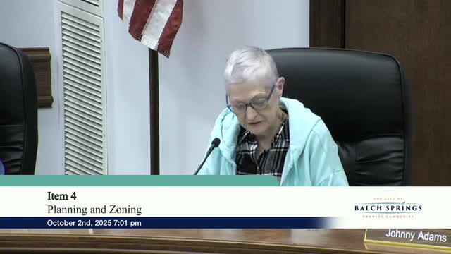 Balch Springs planning commission tables rezoning, mixed-use project at 3814 and 3734 South Beltline Road