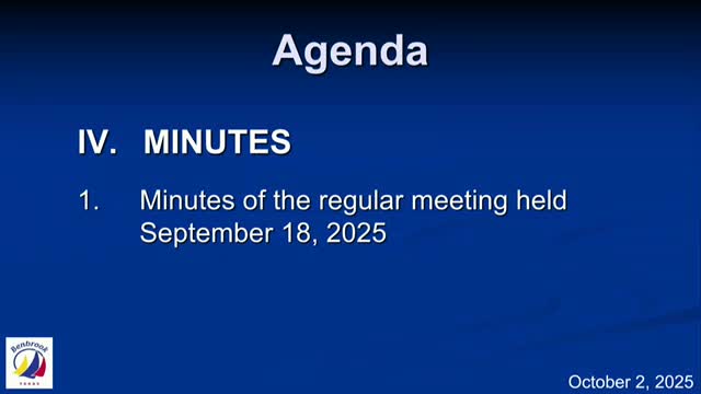 Council reviews staff recommendation to buy four police patrol vehicles; vote not recorded in transcript