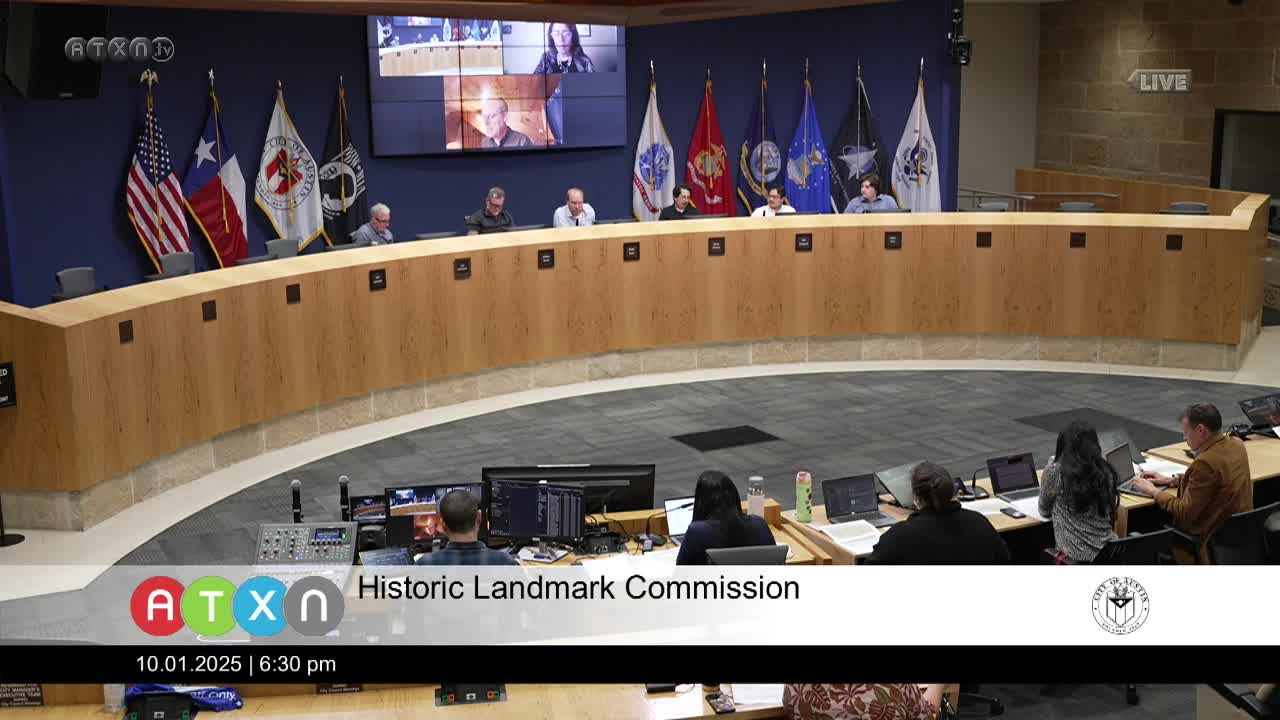 Votes at a glance — Historic Landmark Commission, Oct. 1, 2025